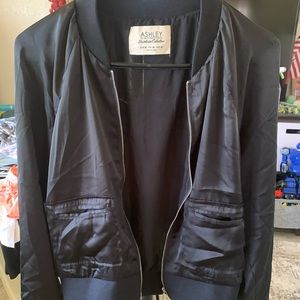 Black bomber jacket